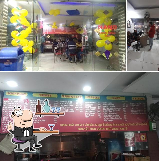 The interior of Nand South Indian Food