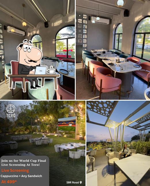 Take a seat at one of the tables at Tero Restro&Cafe