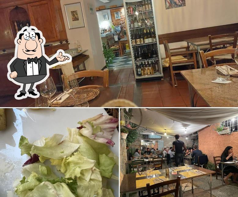Tra le diverse cose da Ristorante la Vineria si possono trovare la interni e cibo