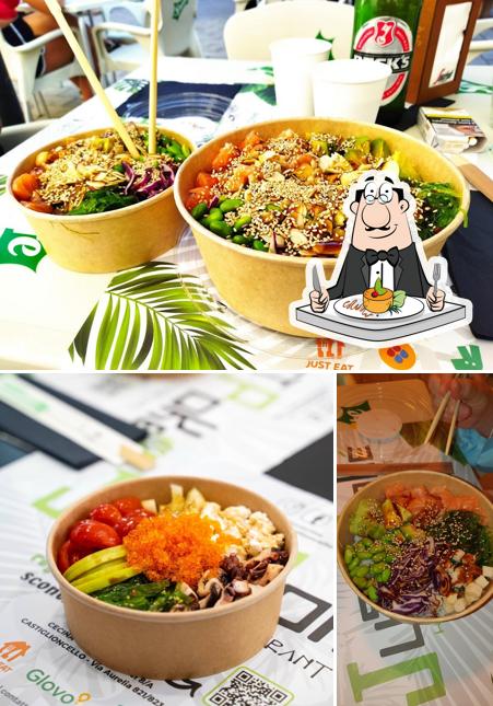 La immagine di cibo e interni da Just Pokè