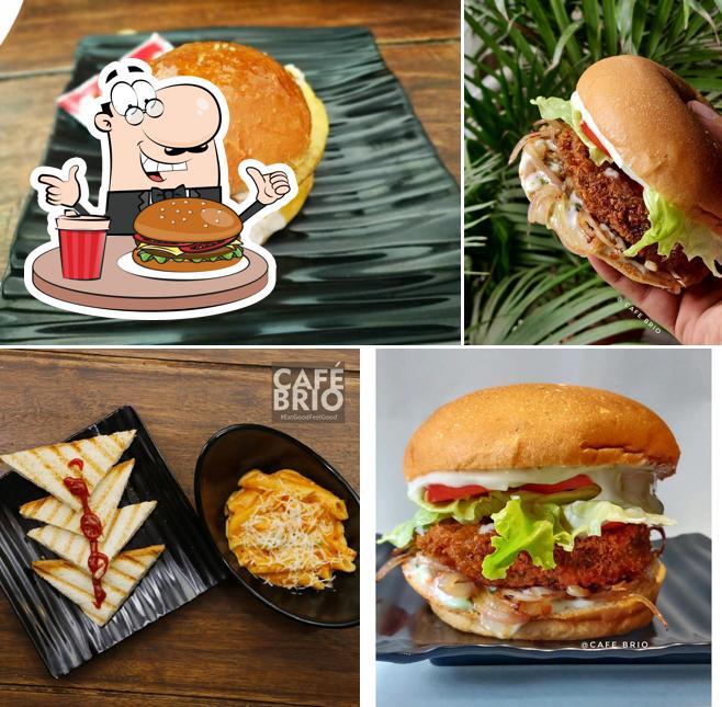 Try out a burger at Cafe Brio