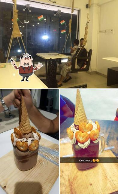 Among different things one can find food and interior at Creamery
