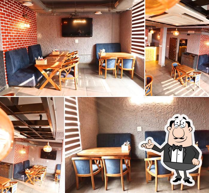 The interior of The Snook Hook Cafe Kalkaji