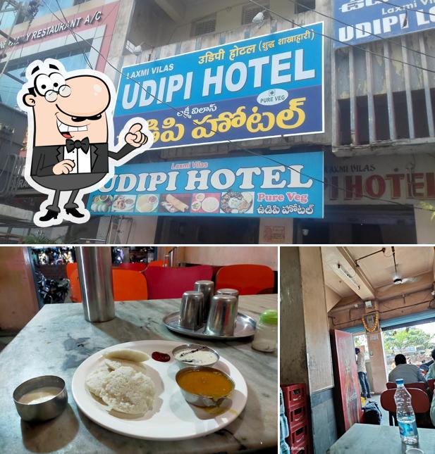 This is the picture depicting interior and exterior at Udipi Hotel