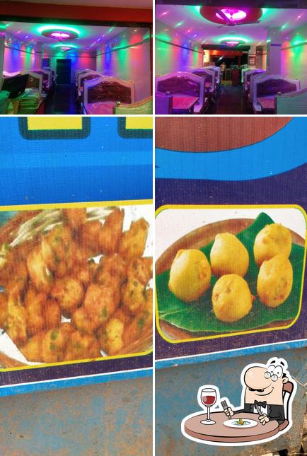 The image of food and exterior at Adil Hotel