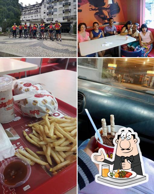 A ilustração do Bob's Burger - Drive Posto Ipiranga Bingen’s comida e exterior