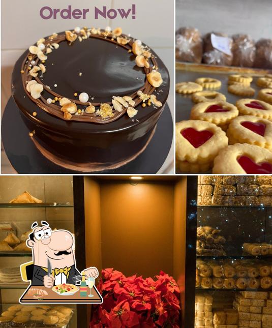 This is the photo displaying food and interior at Grihasthi Bakery