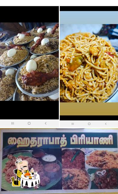 Food at Hyderabad Biryani Stall