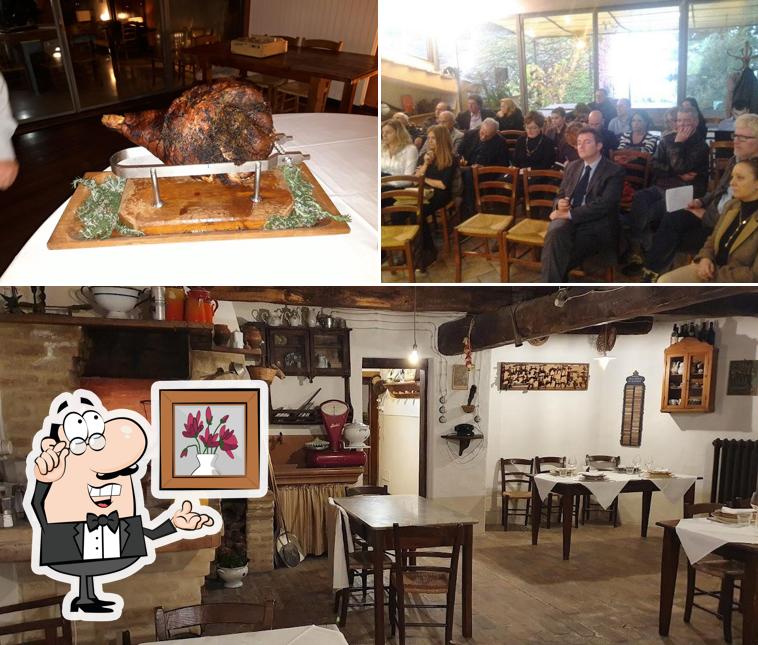 Dai un’occhiata alla immagine che raffigura la interni e cibo di Ristorante @ Malvarina Agriturismo