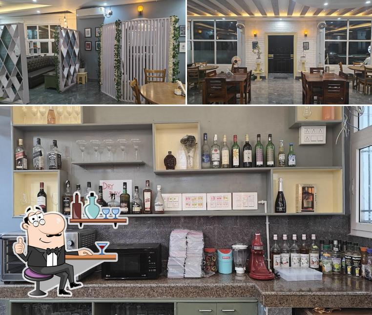 The interior of Shilling Restro Cafe, Sirwani
