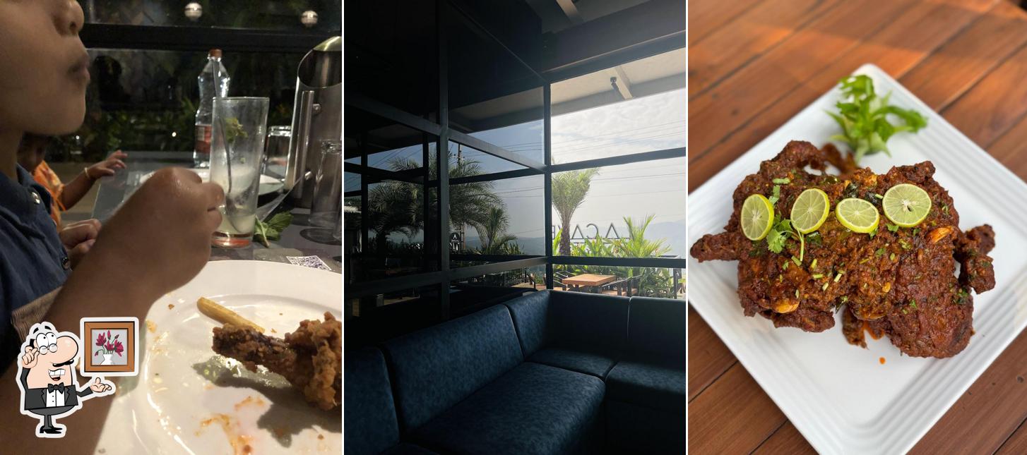 Take a seat at one of the tables at La cave kitchen