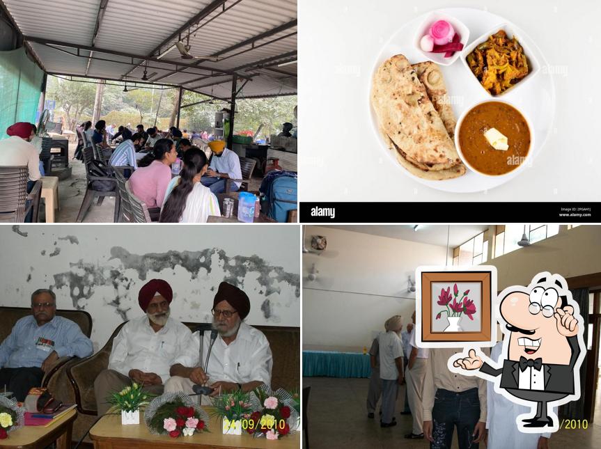 The restaurant's interior and food