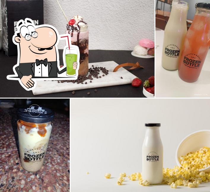 Enjoy a beverage at Frozen Bottle - Milkshakes, Desserts, and Ice Cream