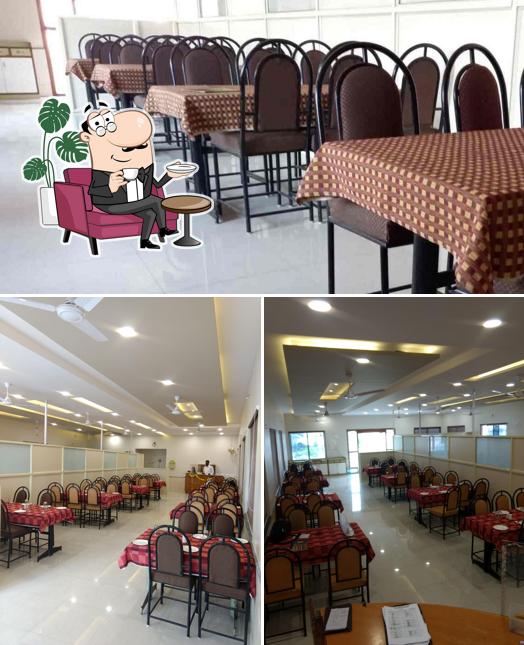 Take a seat at one of the tables at Master Cook Garden Restaurant
