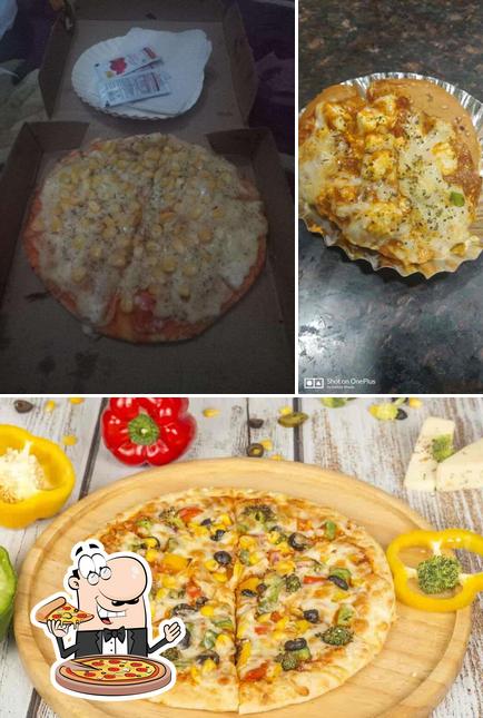 Try out pizza at Dimple Food Point