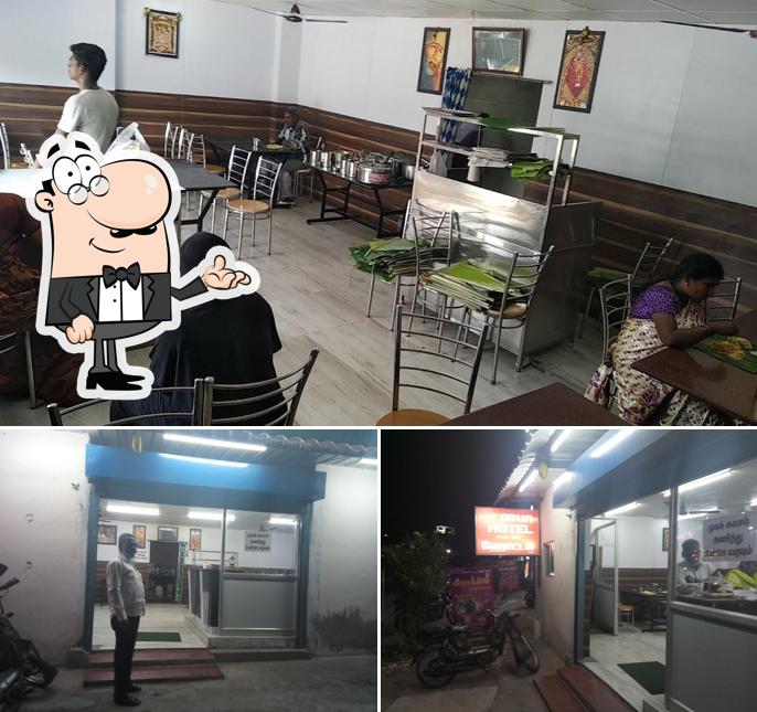 The interior of Sri Sai Arun Hotel (Pure Veg)