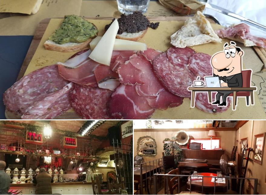 La interni e cibo del ristorante