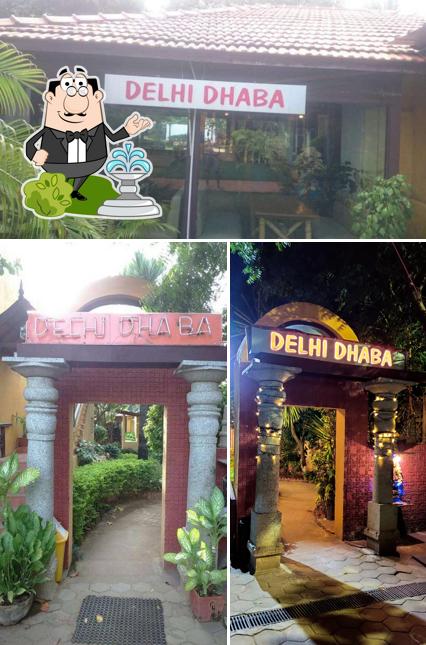 The exterior of Delhi Dhaba Best North Indian Restaurant in ECR, Chennai