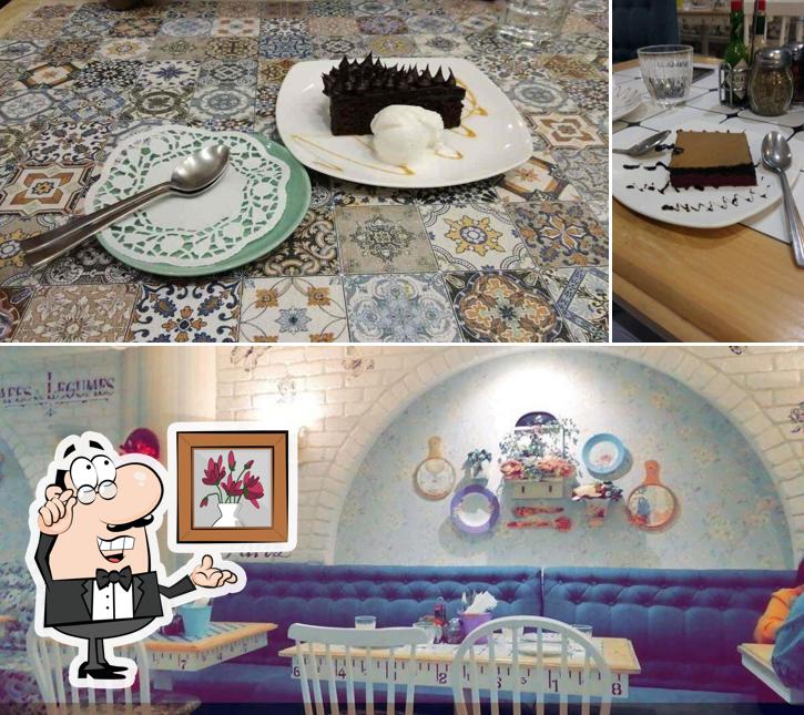 Take a seat at one of the tables at Grandmama's Cafe