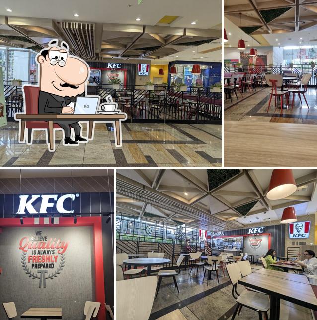 The interior of KFC