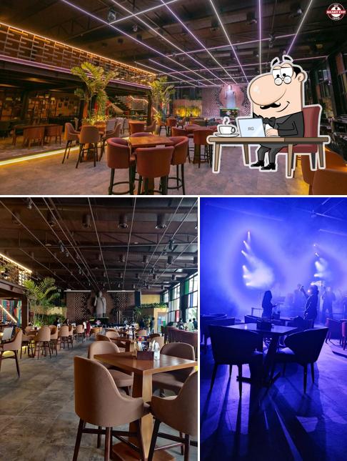 The interior of Heart Cup Coffee, Gachibowli