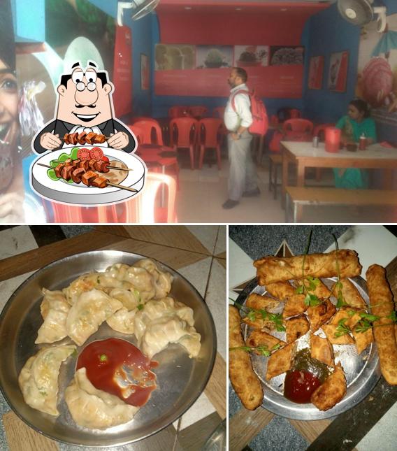 This is the picture depicting food and interior at Darjeeling Momo