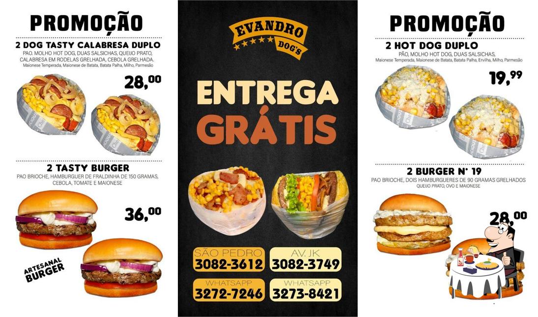 Os hambúrgueres do Evandro Dogs irão saciar uma variedade de gostos