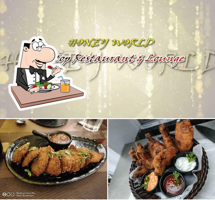Meals at Honey World Rooftop Restaurant