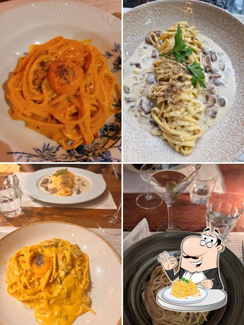 Espaguete carbonara em Osteria Nonna Rosa
