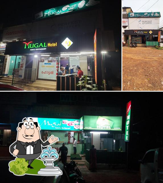 Among different things one can find exterior and interior at Hotel Mugal