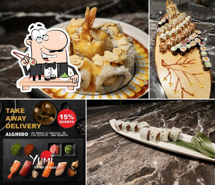 Ordina le varie opzioni di sushi