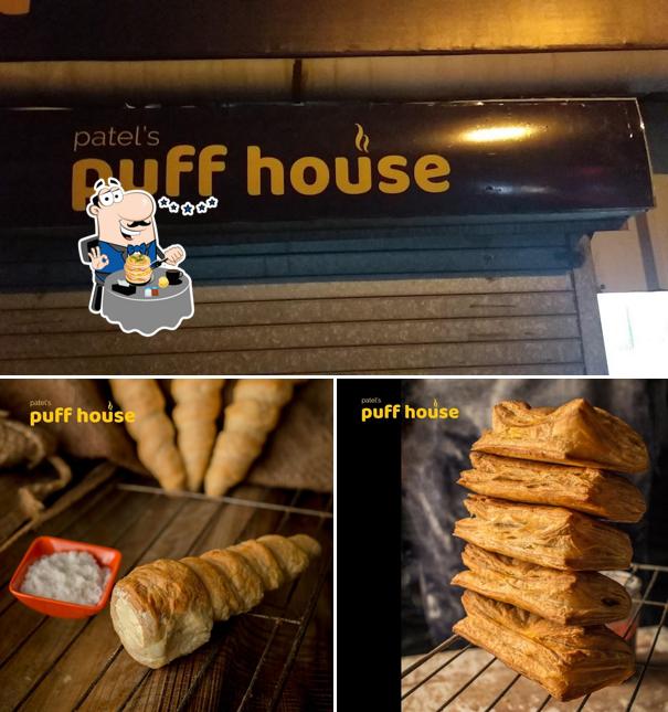 Take a look at the image showing food and exterior at Patel’s Puff House