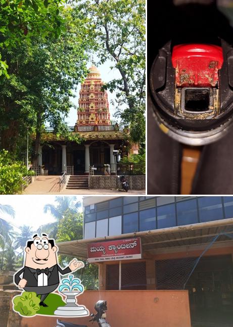The restaurant's exterior and food