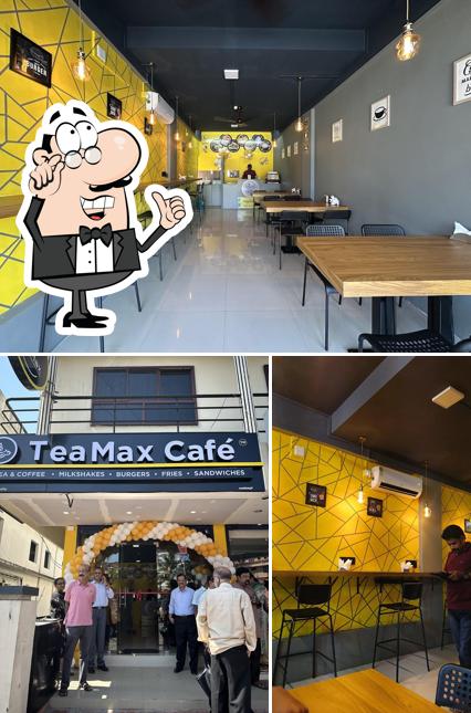 The interior of TeaMax Cafe, Kottayam