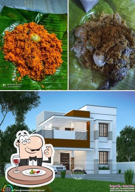 Among different things one can find food and exterior at Rajamani mess