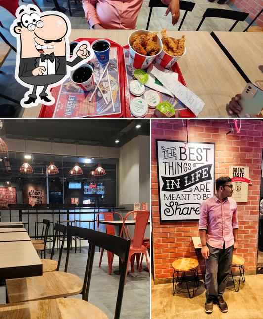The interior of KFC