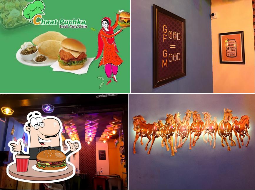 Order a burger at Chaat Puchka Hubli