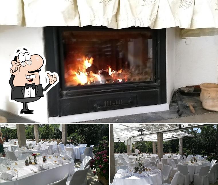 Gli interni di Hostaria Ai Pini
