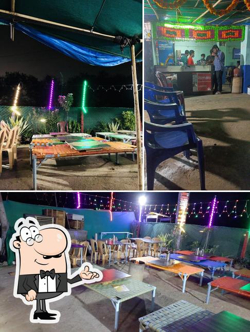 The interior of Krishna Veg Dhaba