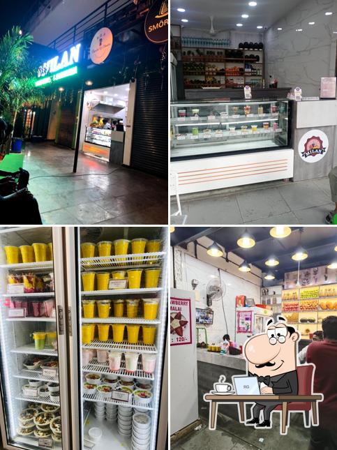 The interior of Milan Juice Center and Shawarma