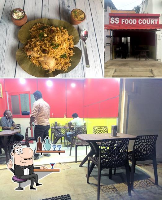 Among different things one can find interior and food at S.S.Food Court