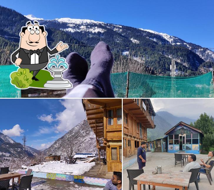 The outside part is an important feature of Sunset Cafe