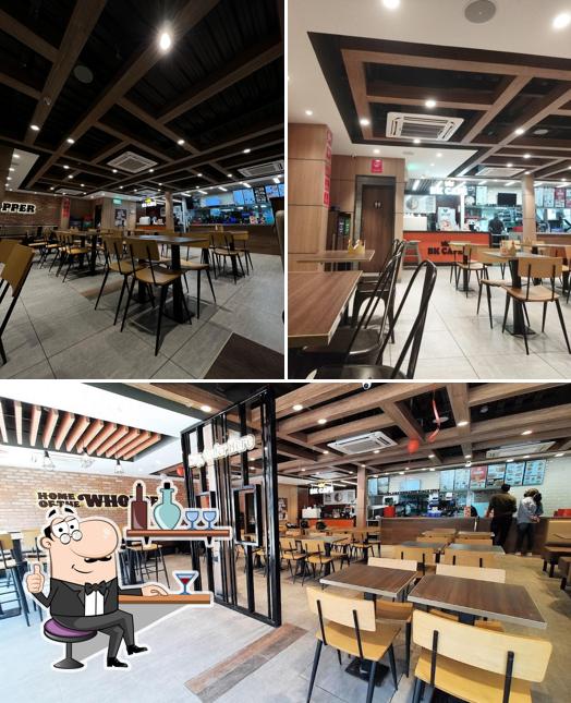 The interior of Burger King