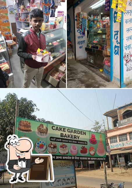 Take a look at the picture showing exterior and interior at Cake Garden