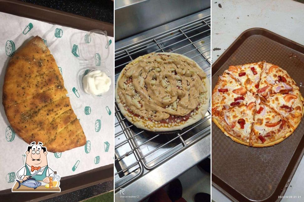 Grilled salmon at Junior Pizza Maker