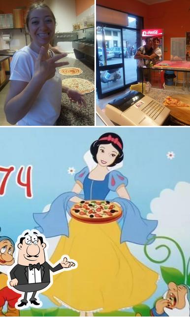 Dai un’occhiata alla immagine che presenta la interni e torta di Pizzeria Biancaneve