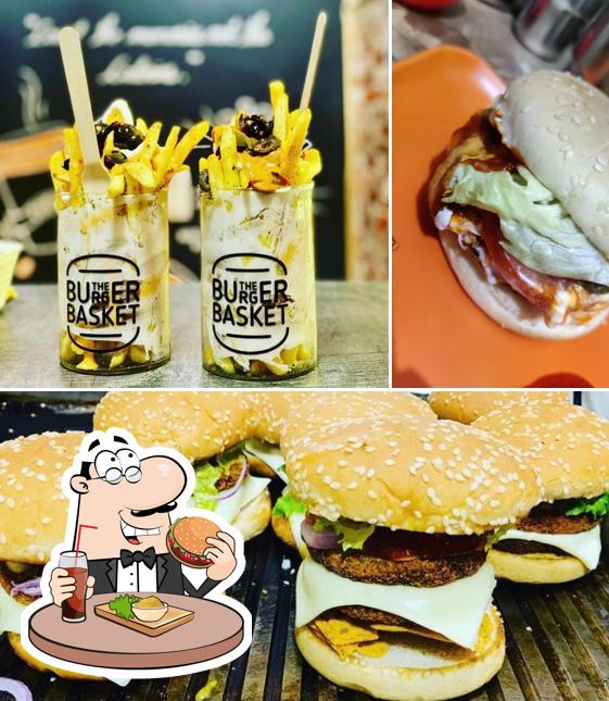Get a burger at The Burger Basket