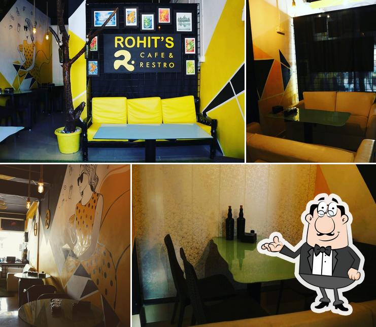 The interior of ROHIT's cafe and restro