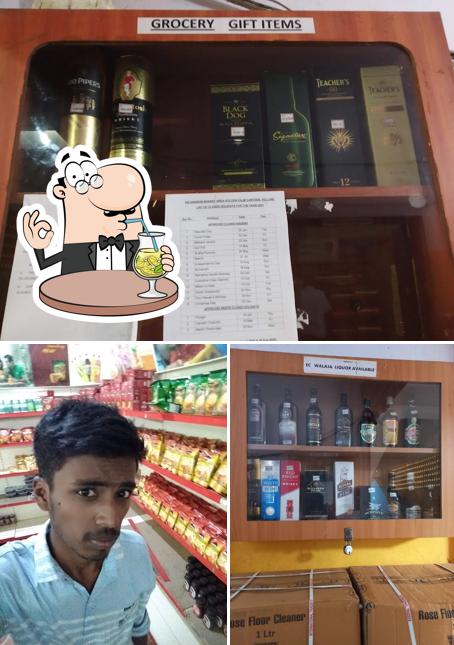 This is the image showing drink and interior at DAKSHIN BHARAT AREA GOLDEN PALM CANTEEN
