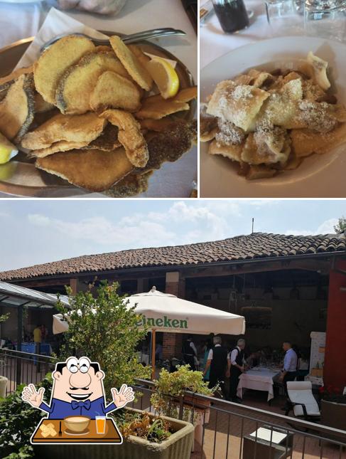 La cibo e esterno del ristorante